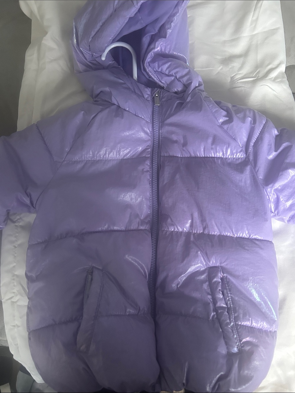 Old Navy Kids Hooded Puffer Jacket in Light Purple